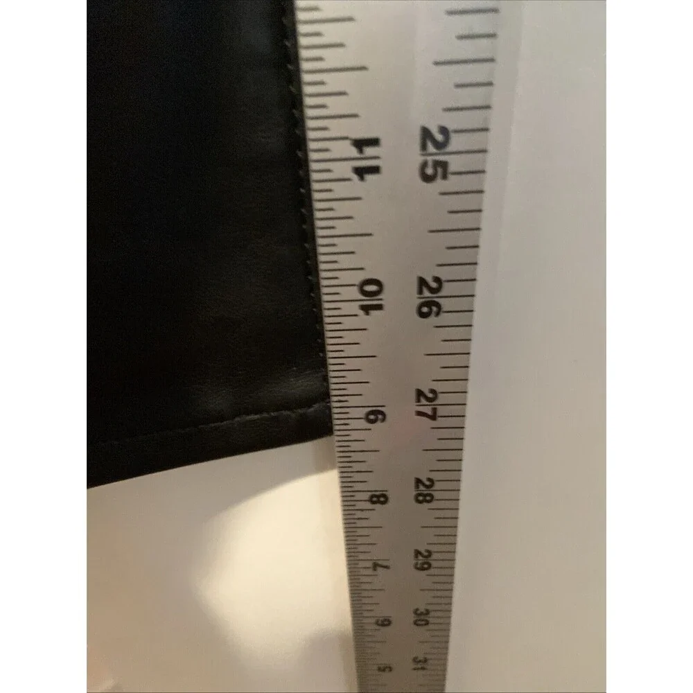 NWT The Gap 10/30r Straight Black Pleather Pants PU Stretch vegan leather - Picture 9 of 10